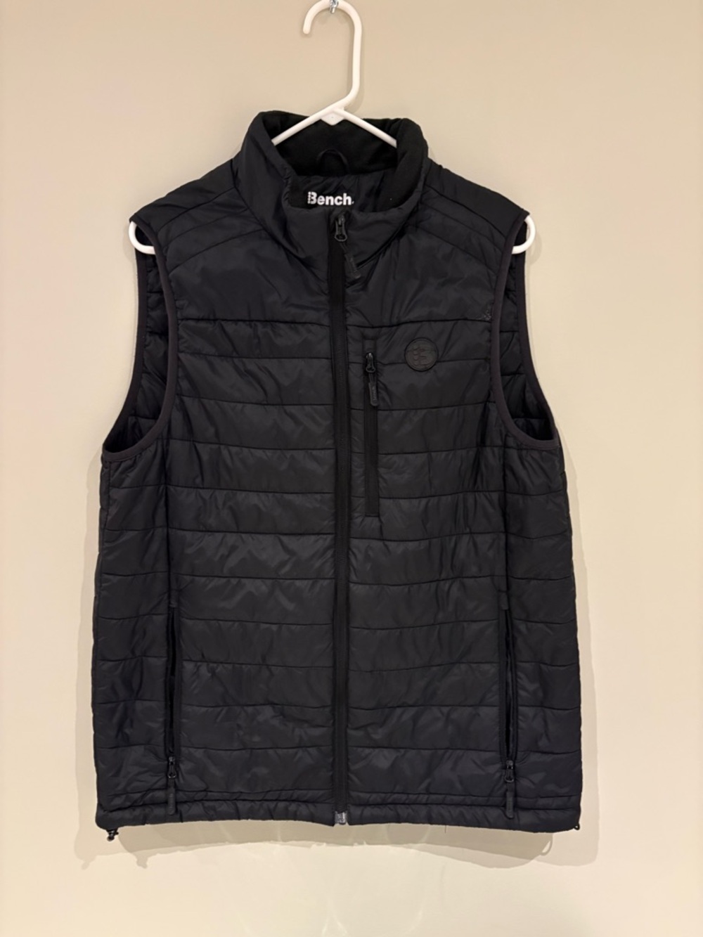Bench Men's Black Quilted Lightweight Vest